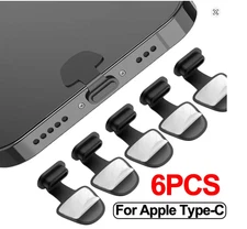 12pcs  2 Pack Charging Port Anti-Dust Plug For iPhone Samsung USB Type-C Port