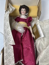NIB Franklin Mint Heirloom Girl Porcelain Doll