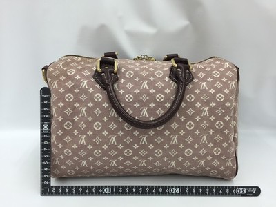 Auth Louis Vuitton Monogram Mini Lin Purple Speedy 30 2 way Hand