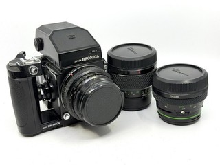 Bronica ETRS 3 Lenses AE II Meter Prism 75mm 2.8 50mm 2.8 150mm 3.5 Working