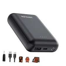 7.4V 5V Heated Vest Battery Pack 10000mAh - Rechargeable Power Bank for ORORO, 