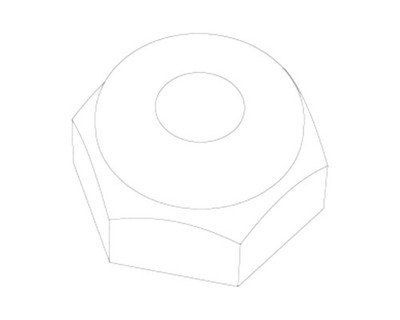 UDIRC Sechskant Flanschmuttern aus Nylon mit Sicherung M2.5 UCX24-S013 