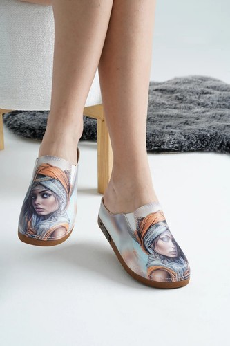 Mules anatomiques femme homme DOGİYE 3084 avec motif fille - Femme - Photo 3/12