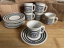 Set 6 tazze e piattini vintage Juventus caffè espresso 3 oz ACF Bianconeri