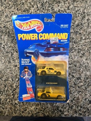 Hot Wheels Power Command Racers Diecast Plastic Car Play Set Yellow Cars