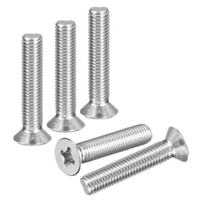 M10-1.5x55 Flat Head Machine Screws -10pcs -304 Stainless Steel -Silver