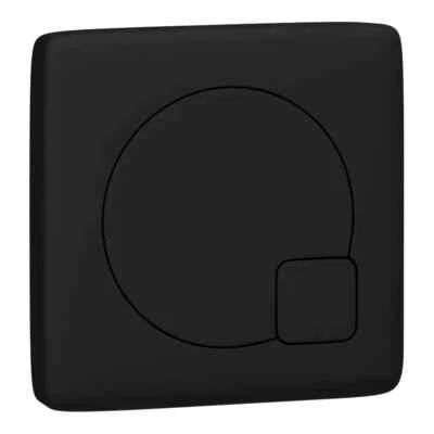 Hudson Reed Contemporary Matt Black Dual Flush Plate WC Toilet Push Button
