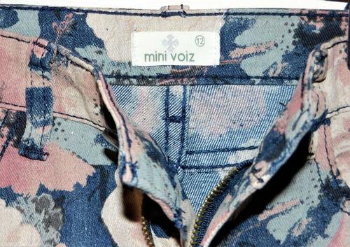 NWT GIRLS size12 BLUSH TANK / NAVY, BLUSH & MAUVE FLORAL CUTOFF DENIM SHORTS - Picture 8 of 8