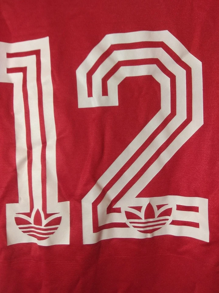Adidas Vintage Jersey Long Sleeve Match Worn Football Shirt Red Mens Size S ig93 - Image 4 of 4