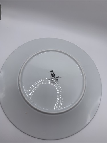 CROWN MING Fine China Royal Palm 10.5" White Silver Dinner Plate Wedding Lace - Picture 5 of 11