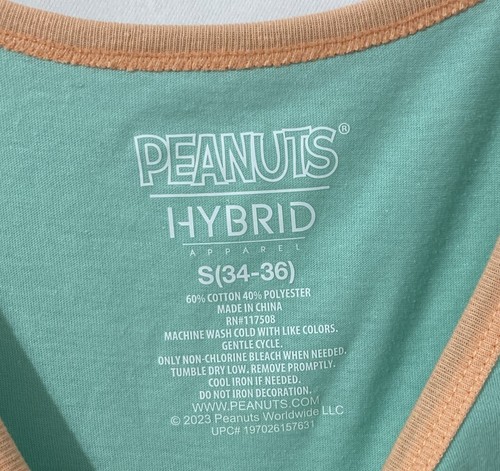 Peanuts Snoopy Men's Pride Tank Top Shirt “Vibes” Aqua Small (34-36) NWT - Picture 4 of 5