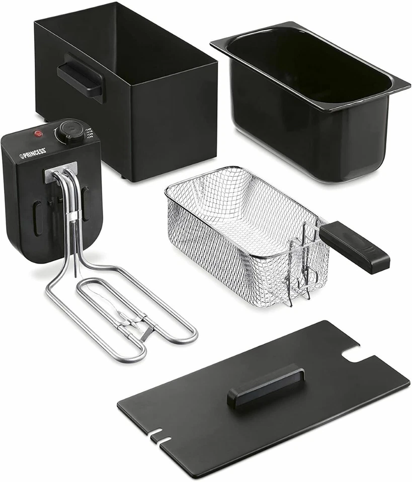 FRIGGITRICE FRIGGITRICI PRINCESS IN ACCIAIO 182727 NERA 3 LITRI 2000W 1 VASCA - Immagine 4 di 4