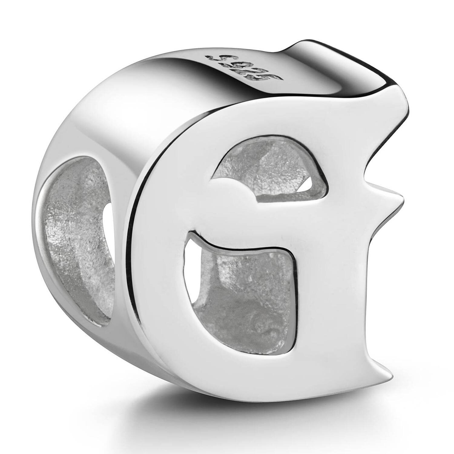 Materia Bead 925 Silber Charm Buchstabe G - Buchstaben für Bead Armbänder Kette