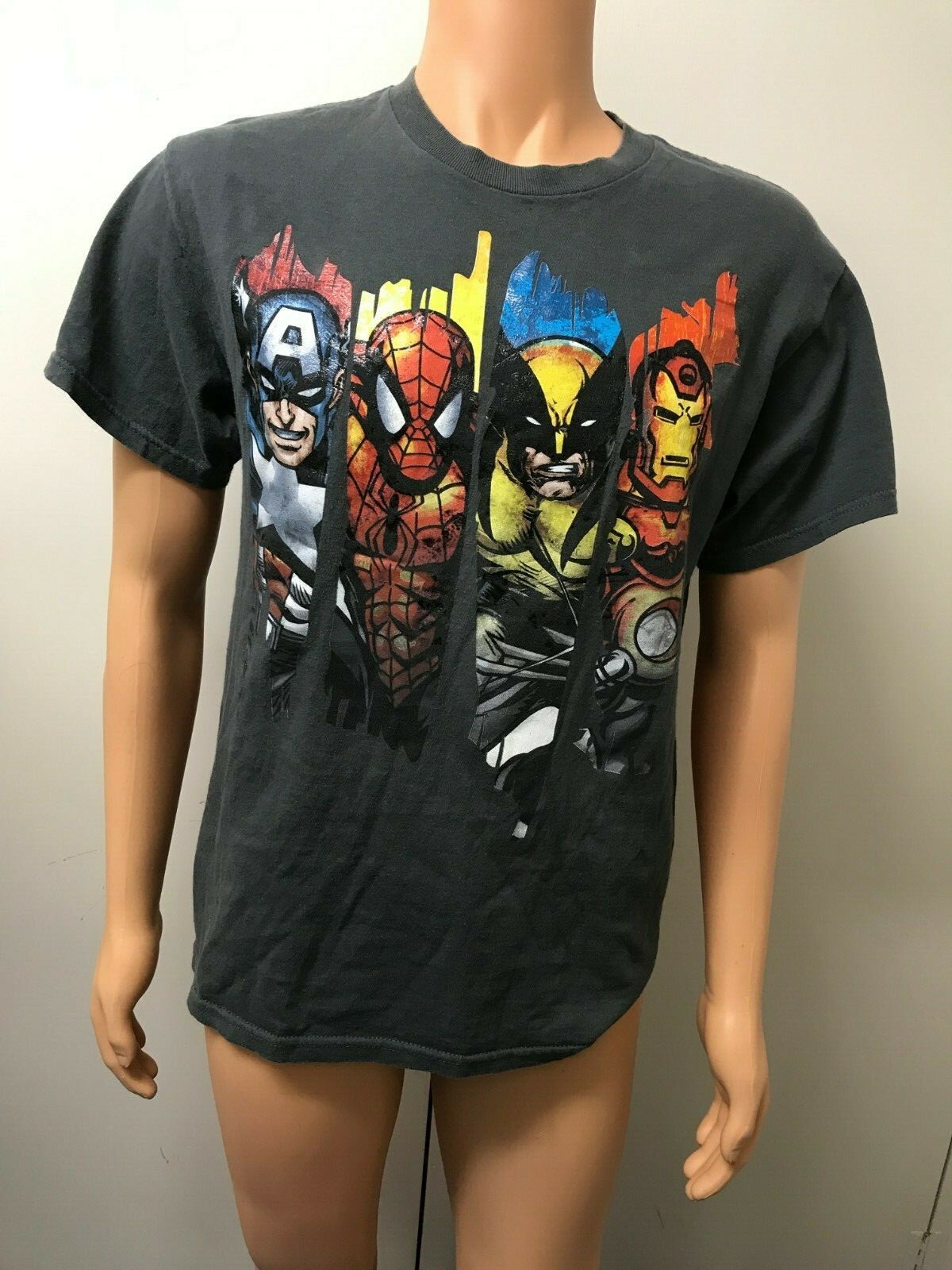 ALTRA T shirt uomo Spiderman con altri 3 personaggi no taglia 20" da ascella ad ascella