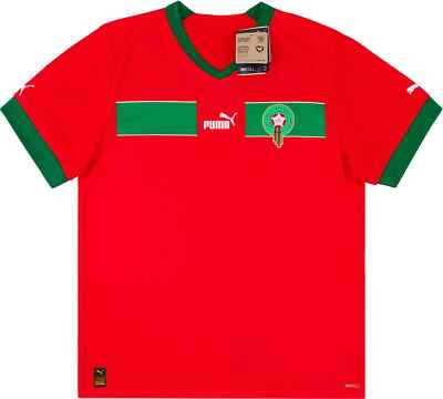 2022/23 Morocco Home Jersey Puma World Cup 2022 Soccer Atlas Lions