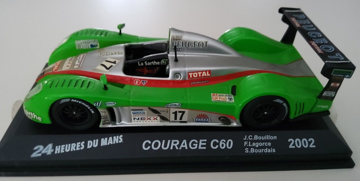 Figurine 1/43 Courage Peugeot C60 N°17 - 24H Du Mans 2002, Ixo/Altaya, Neuve