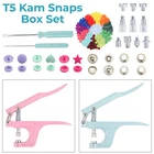 KAM Snaps T5 Plastic Poppers Fasteners Eyelets Pliers Box Kit Clothing Studs DIY