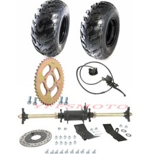 28'' Rear Shaft Axle Kit Brake Assembly Wheel Tires Rims for ATV Quad Buggy Golf