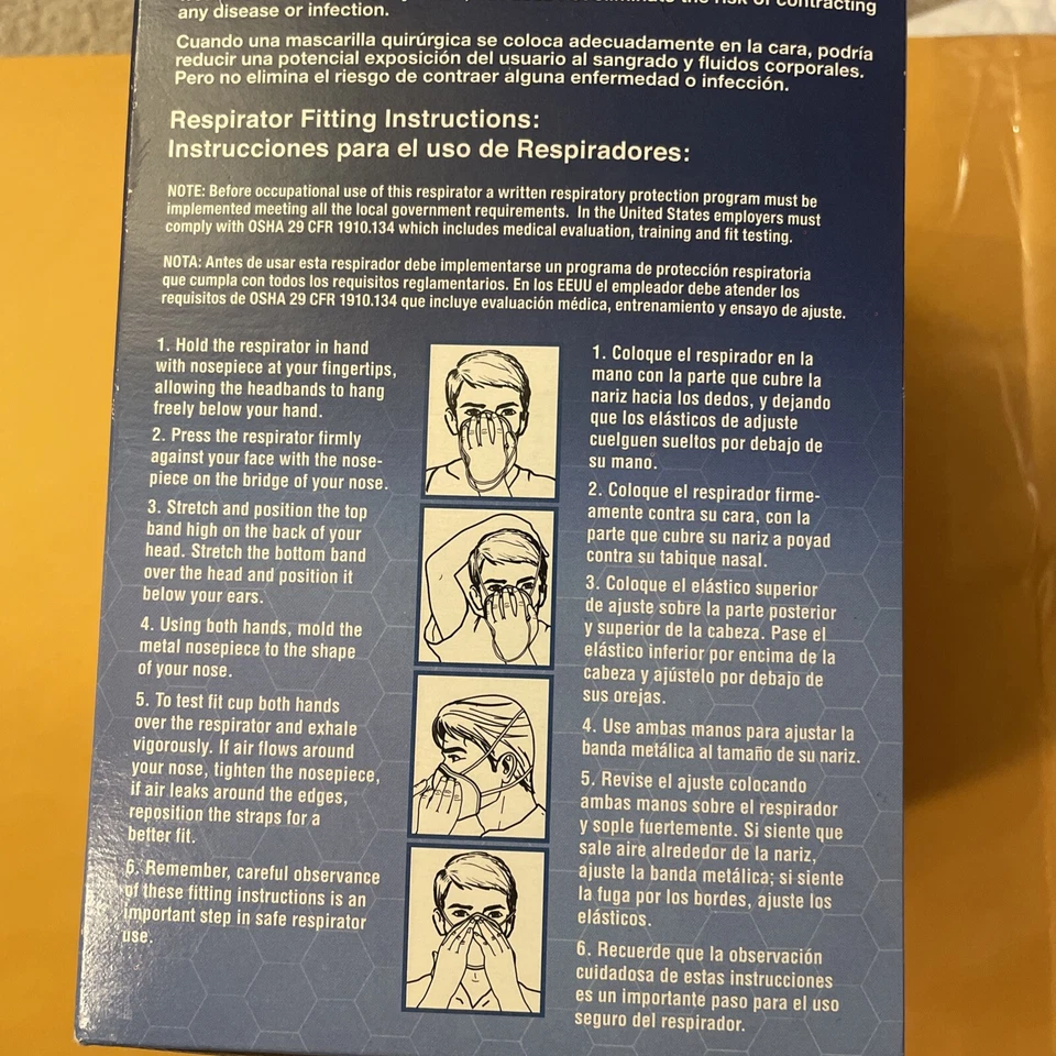 Gerson 1730 N95 一次性颗粒呼吸面膜无阀门 (19 包) — 第 3/3 张图片