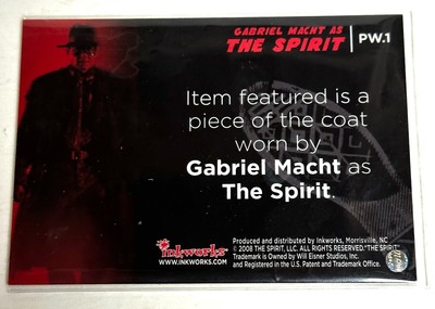 2008 The Spirit Pieceworks Trading Card PW-1 from Inkworks | eBay