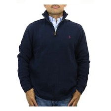 Polo Ralph Lauren Big  Tall 1/4 Zip Sweatshirt Sweater with Pony - Navy - XLT