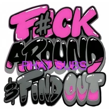 Sublimation Print Pink F Around Ready To Press Heat Transfer