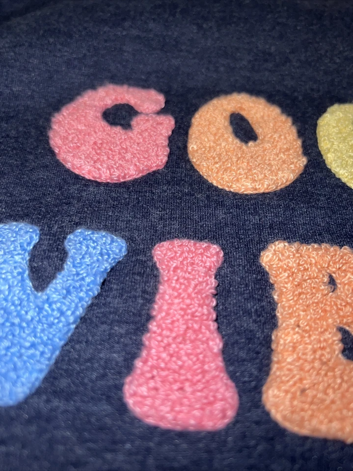 Sudadera Pullover Suelta Wildfox Para Mujer BUENAS VIBRACIONES Bordada Talla M Suéter Foto 3 de 4