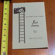 LEICA CATALOG CAMERA HISTORICAL SOCIETY 1989 RARE OLD VINTAGE MEMBER MEMBERSHIP