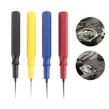 4 Pcs Watch Clock Oiler Pen Needle With Oil Cup Repair Tool Kit For Watchmakers