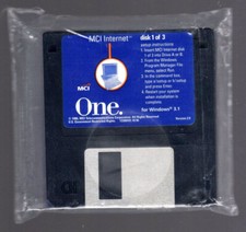 MCI Internet for Windows 3.1 Install Software 3.5 Floppy Disks w/instructions