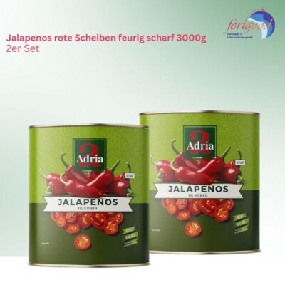 Adria Jalapenos rote Scheiben feurig scharf Jalapenos 2 x 3000g