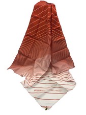 DEBORTAH BY ENRICA MASSEI VINTAGE RED AND WHITE STRIPED SCARF CM 68X66