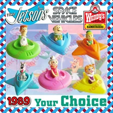 Wendy's 1989 JETSONS SPACE VEHICLES Jetson Vehicle Car Spacely YOUR Toy CHOICE