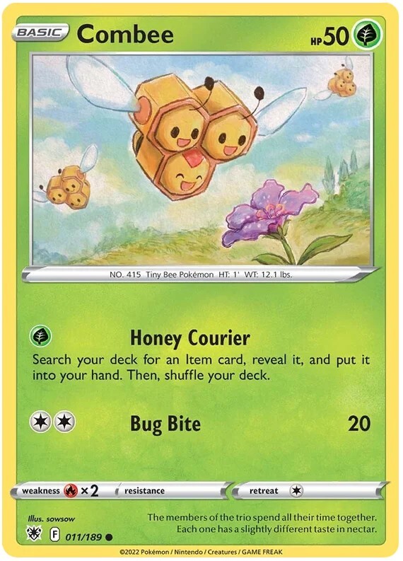 Combee Pokemon TCG Card 011/189