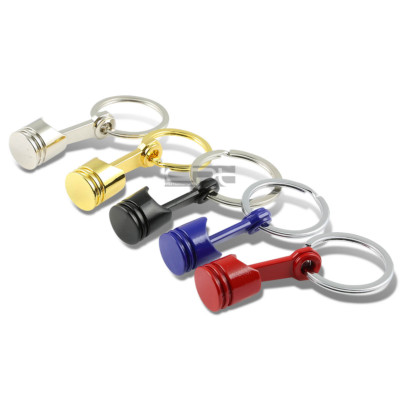 RACE CAR ENGINE BLOCK PISTON/ROD ASSEMBLY METAL KEYCHAIN KEY CHAIN RING