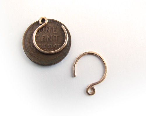 Tiny Titanium, Niobium, or Steel Hoop Earrings 12mm 10mm 18ga 20ga Reverse - Picture 3 of 4