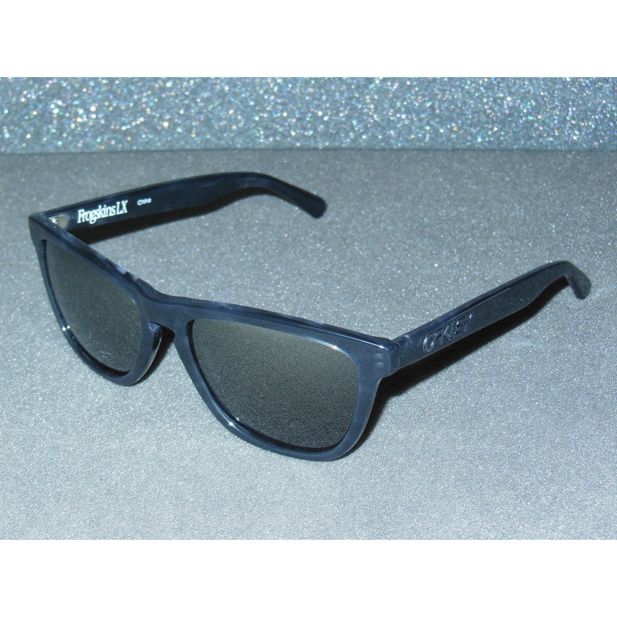 New Oakley Frogskins LX Dark Grey Tortoise/Black Iridium Acetate 