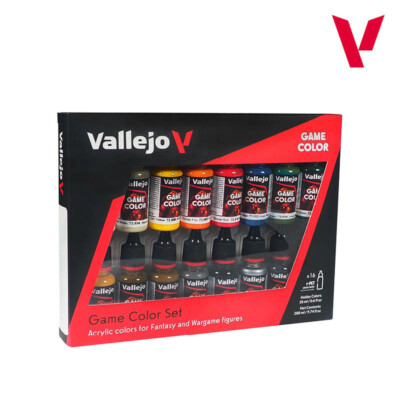 18ml Bottle Introduction to Game Color Paint Set 16 Colors Vallejo 72299