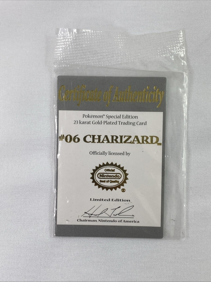 その他 L GEAR SOLID Trading Card #99 GOLDEN 1999 NINTENDO CHARIZARD LIMITED EDITION 23K GOLD PLATED TRADING