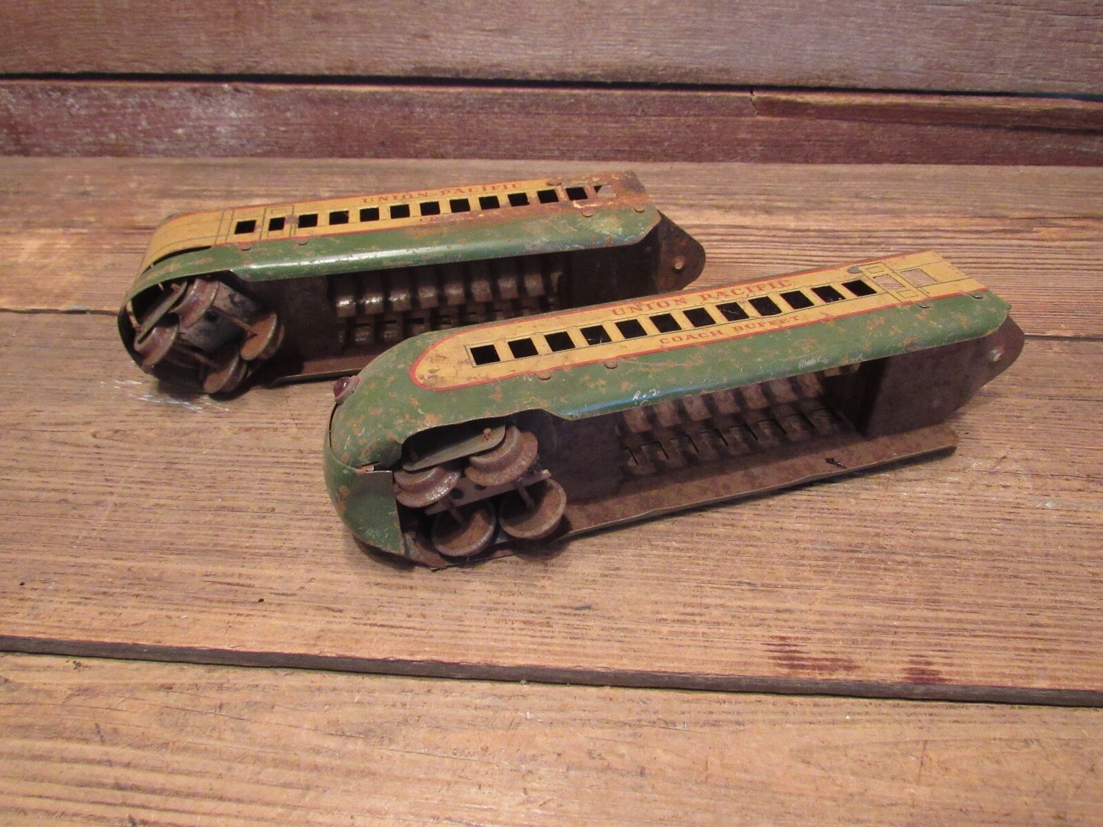 Vintage Union Pacific Coach & Coach Buffet Train Cars - RESTORATION or