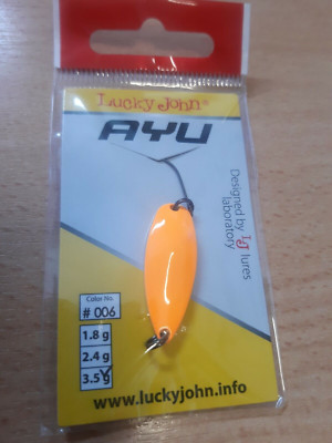 NEU Lucky John AYU Angel Löffel Köder Haken 3.5g ORANGE für Barsch Forelle Fisch