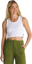 Vans Drew Women's Ribbed Tank Top (White) Size Large