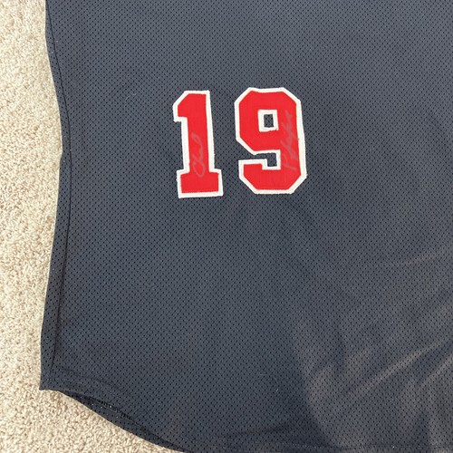 Vintage Russell Athletic Jersey XXL Black Red New York Yankees #19 Shirt - Picture 5 of 16