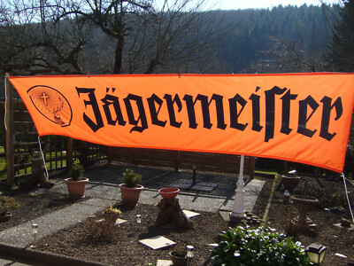 JÄGERMEISTER Fahne/Banner - orange/schwarz -  3,0 x 0,8m