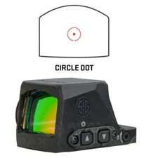 Sig Sauer RomeoX Enclosed Compact Circle Dot Reflex Red Dot Optic RMSc SORX1400