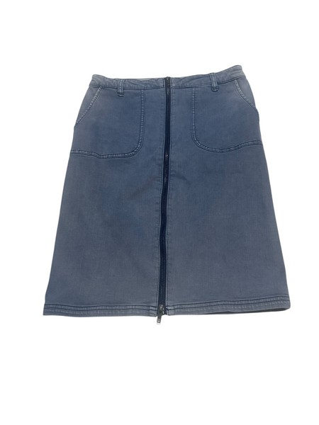 Jeanswest Womens Size 12 Jean Skirt Blue Front Zip Good Condition