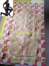 latex full catsuit mask gloves socks open eyes mouth nose with sheath 0.4mm