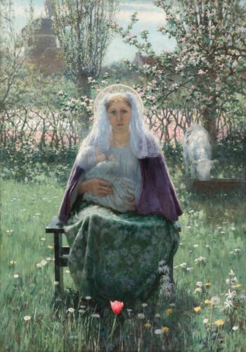 George Hitchcock : "The Blessed Mother" (1892) — Giclee Fine Art Print - Picture 1 of 7