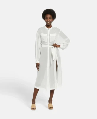 Damen Hemdblusen-Freizeitkleid durchsichtig Weiß  Max & Co Gr.XS/S NP: 179,00 - Bild 1 von 4