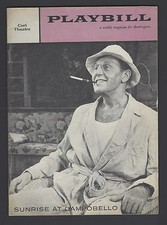  "Sunrise at Campobello Cort Theatre. January 30, 1958.  Ralph Bellamy